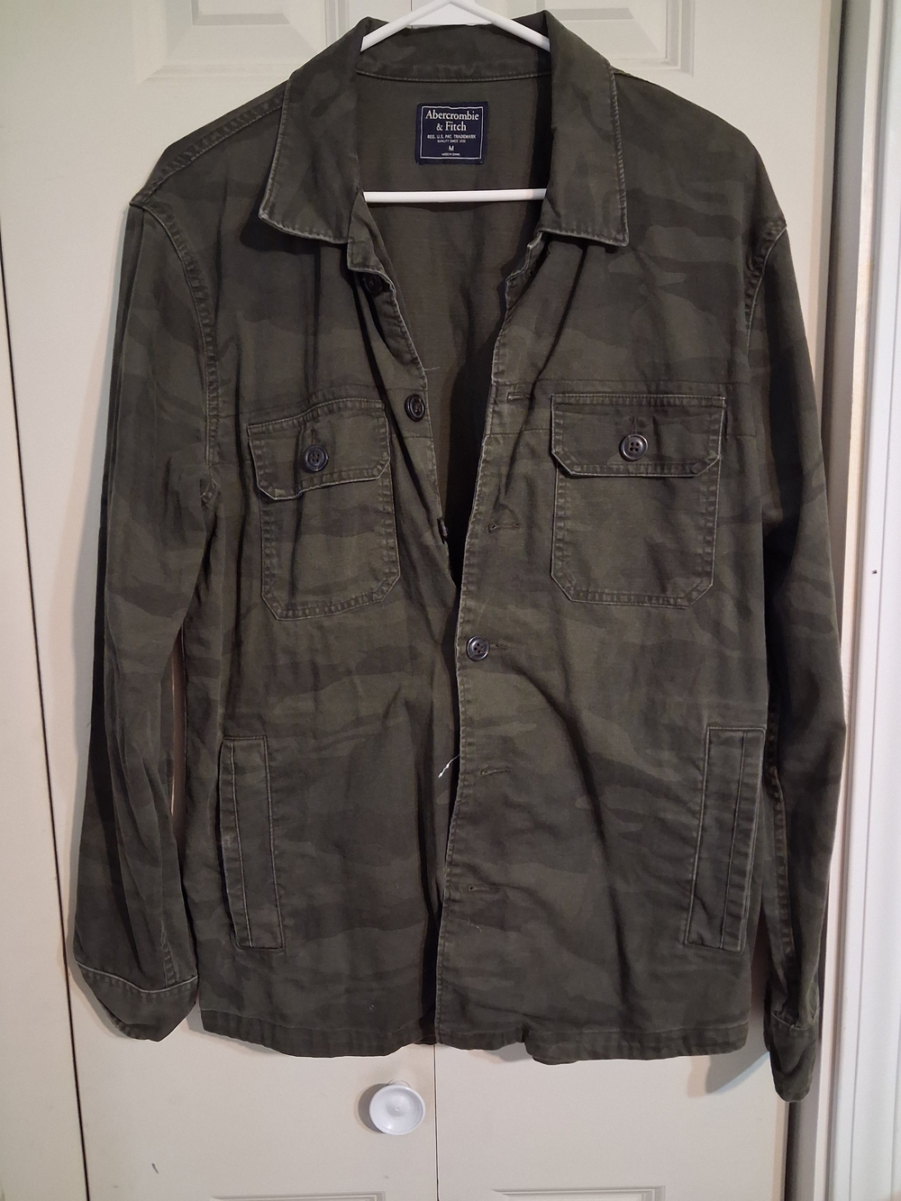 Abercrombie & Fitch Olive Green Camo Utility Jacket